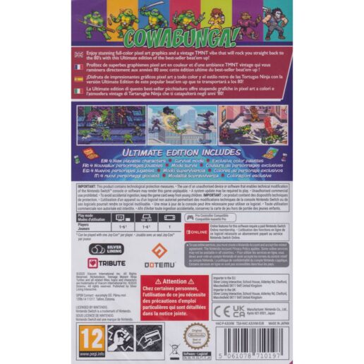 Teenage Mutant Ninja Turtles Shredders Revenge Ultimate Edition Nintendo Switch