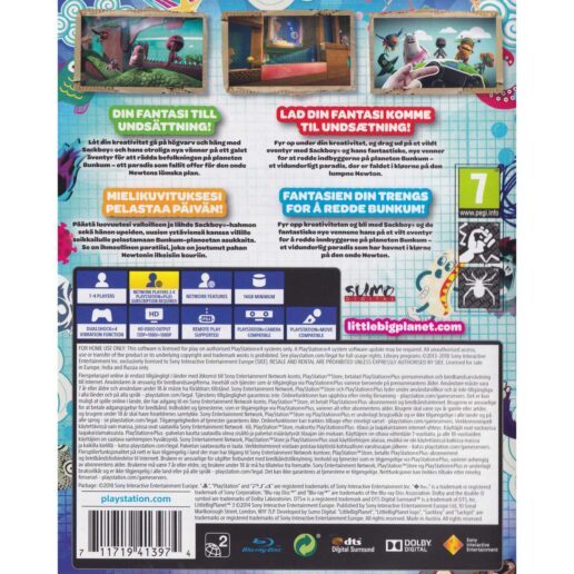 Little Big Planet 3 Playstation 4 PS4 Hits Nordic (Begagnad)