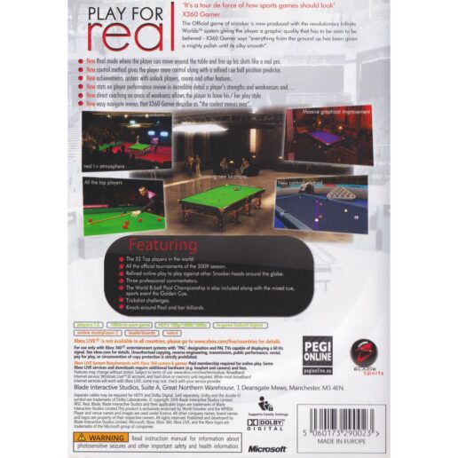 WSC Real 09 Xbox 360 (Begagnad)