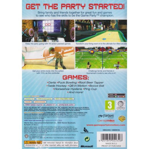 Game Party in Motion Xbox 360 Kinect (Begagnad)