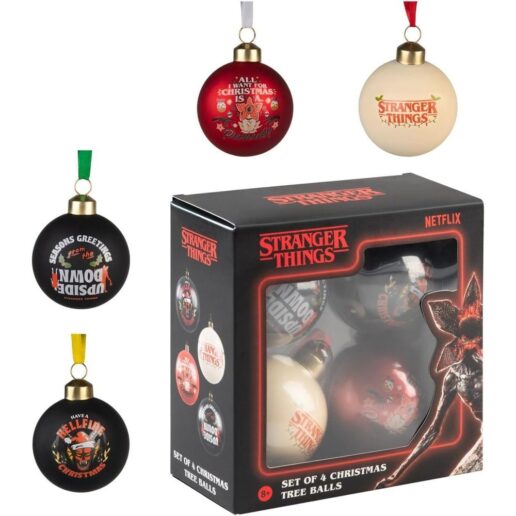 Stranger Things Set 4 Christmas ornaments