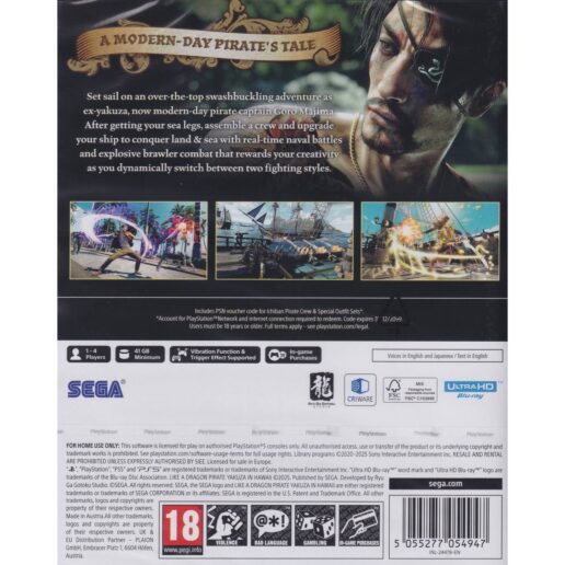 Like a Dragon Pirate Yakuza in Hawaii Playstation 5 PS5