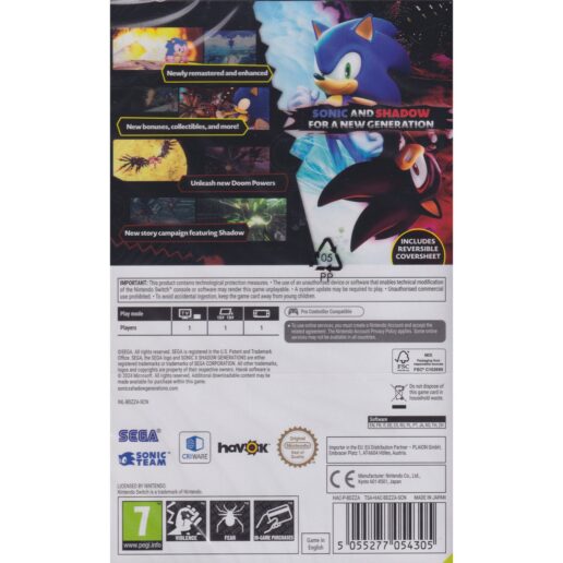 Sonic X Shadow Generations Nintendo Switch