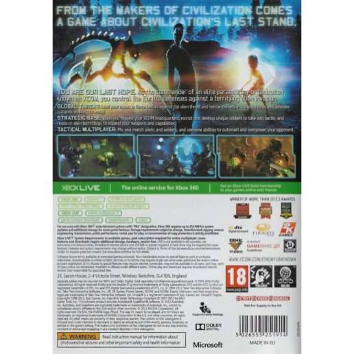 XCOM Enemy Unknown Xbox 360 (Begagnad)