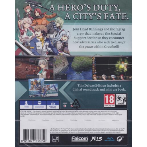 The Legend of Heroes Trails to Azure Deluxe Edition Playstation 4
