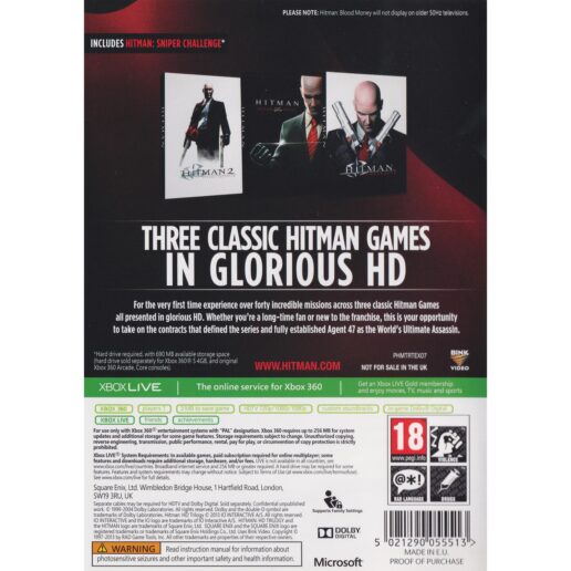 Hitman HD Trilogy Xbox 360 (Begagnad)