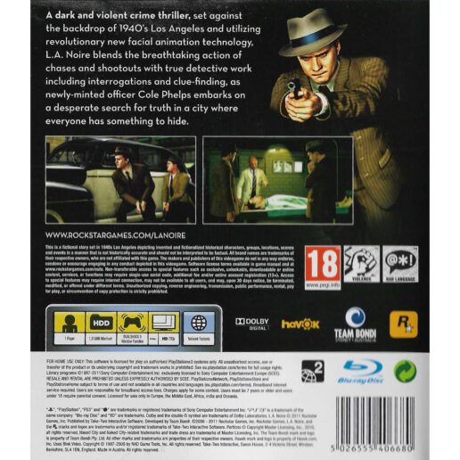 LA Noire Playstation 3 PS3 (Begagnad)