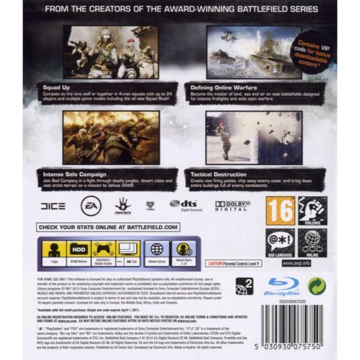 Battlefield Bad Company 2 Playstation 3 PS3 (Begagnad)