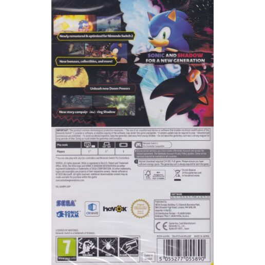 Sonic x Shadow Generations Nintendo Switch 2