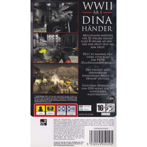 Medal of Honor Heroes 2 Playstation Portable PSP Swedish (Begagnad)
