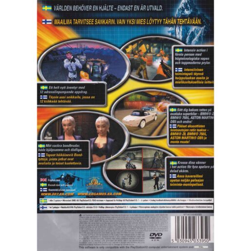James Bond 007 in Agent Under Fire Playstation 2 PS2 Platinum Swedish (Begagnad)