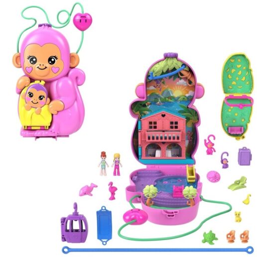 Polly Pocket Mama monkey and baby bag