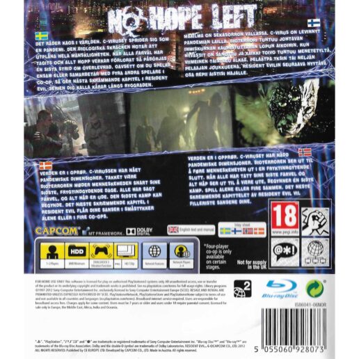 Resident Evil 6 Playstation 3 PS3 Nordic (Begagnad)