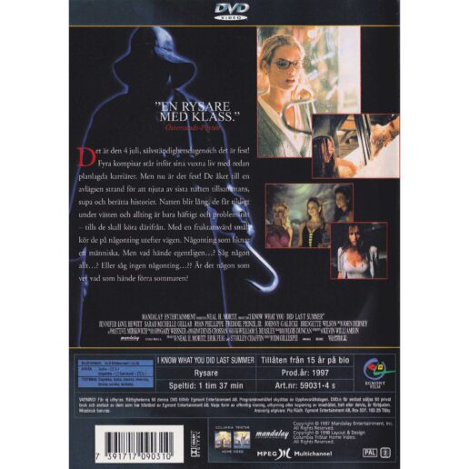 Jag vet vad du gjorde förra sommaren DVD (Begagnad)