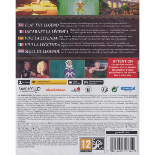 Avatar The Last Airbender Quest for Balance Playstation 5 PS5