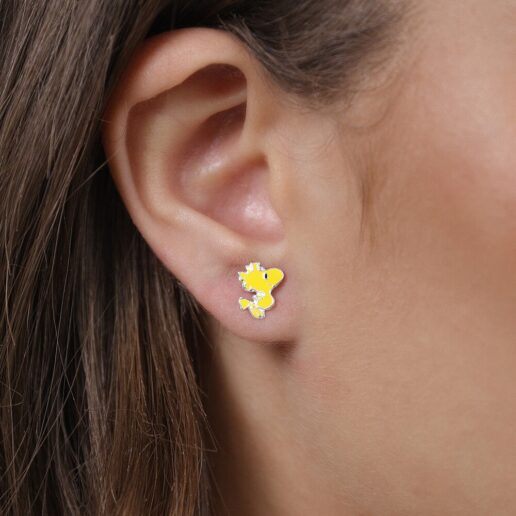 Peanuts Snoopy Woodstock sterling silver earrings