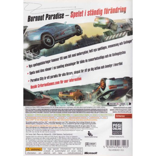 Burnout Paradise Xbox 360 Classics Swedish (Begagnad)