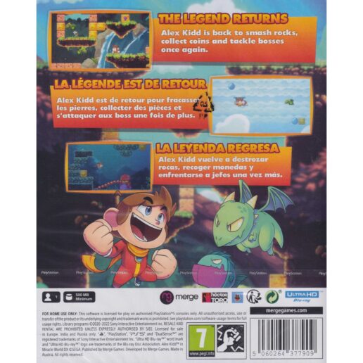 Alex Kidd in Miracle World DX Playstation 5 PS5