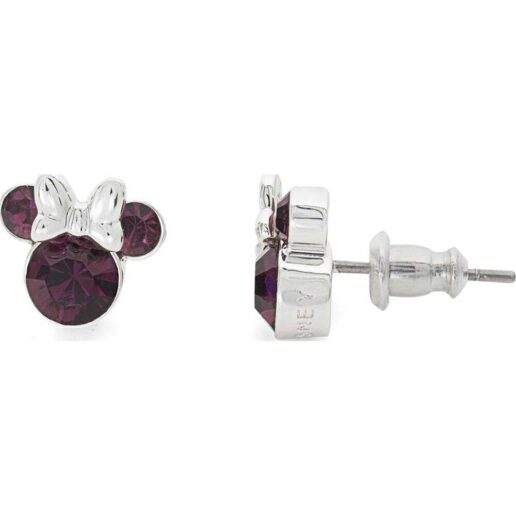 Disney Minnie February sterling silver earrings