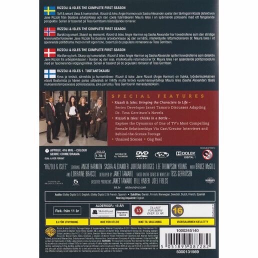 Rizzoli & Isles The Complete First Season DVD (Begagnad)