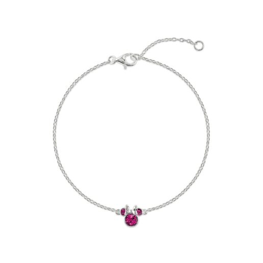 Disney Minnie October sterling silver bracelet