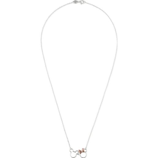 Disney Mickey & Minnie sterling silver necklace