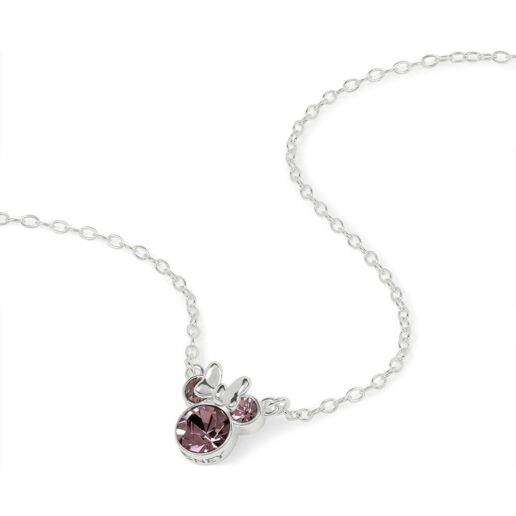 Disney Minnie February sterling silver necklace