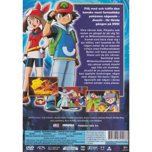 Pokemon Jirachi the Movie Önskemakaren DVD (Begagnad)