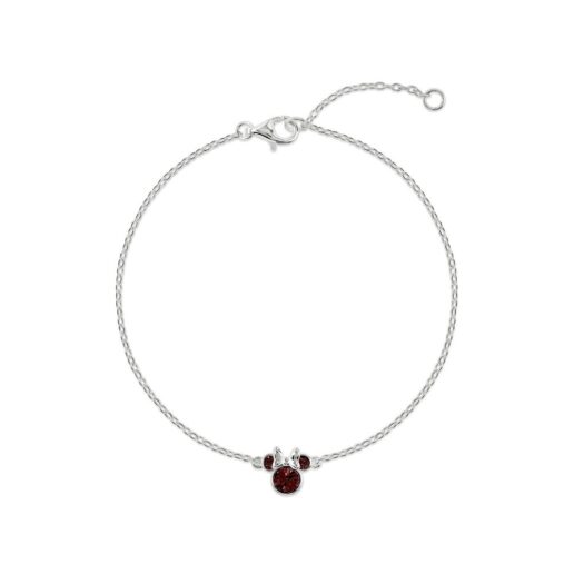 Disney Minnie January sterling silver bracelet