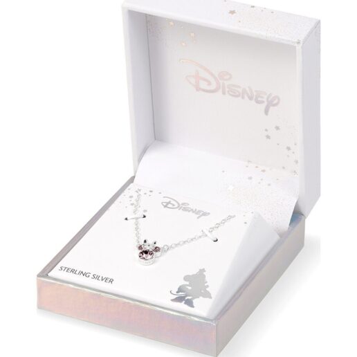Disney Minnie February sterling silver necklace