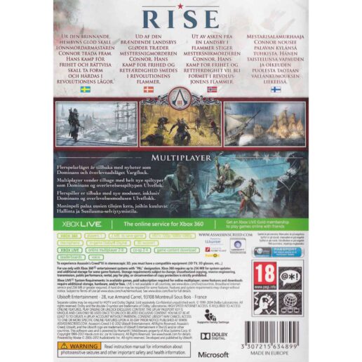 Assassins Creed III Xbox 360 Nordic (Begagnad)