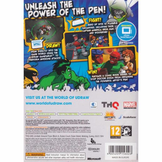 uDraw Marvel Super Hero Squad Xbox 360 (Begagnad)