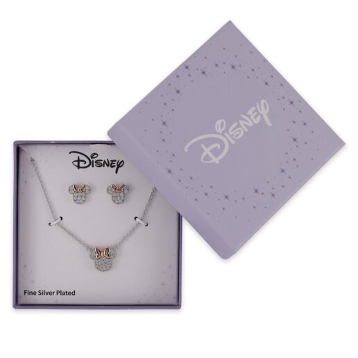 Disney Minnie necklace + earrings set