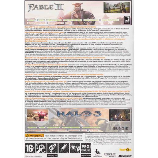 Fable II + Halo 3 Xbox 360 Bundle Copy (Begagnad)
