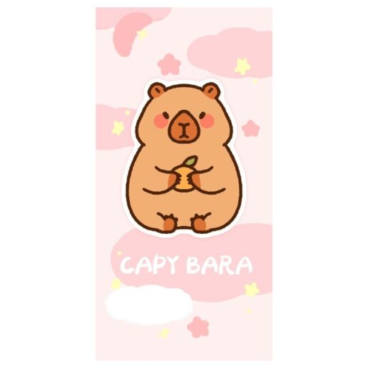 Capybara microfibre beach towel