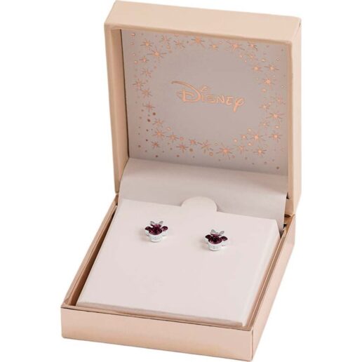 Disney Minnie February sterling silver earrings