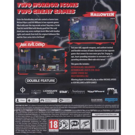 Halloween and Ash vs Evil Dead RetroRealms Double Feature Playstation 5 PS5