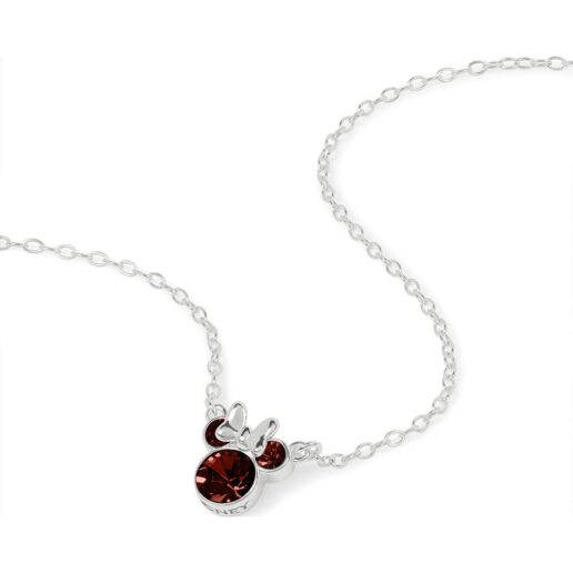 Disney Minnie January sterling silver necklace