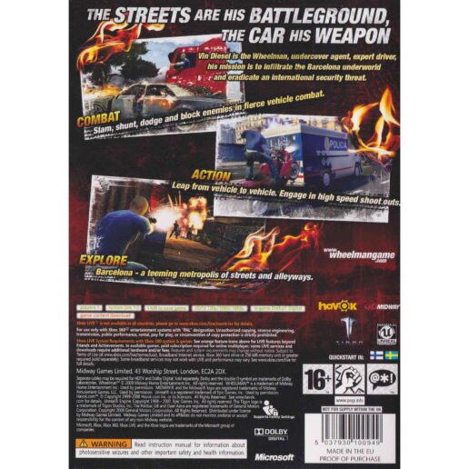 Vin Diesel Wheelman Xbox 360 (Begagnad)