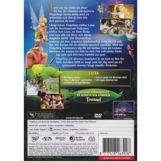 Tingeling och älvornas hemlighet DVD (Begagnad)