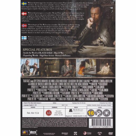 Black Sails The Complete Second Season DVD (Begagnad)