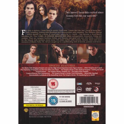 The Vampire Diaries The Complete First Season DVD (Begagnad)