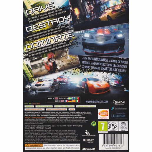 Ridge Racer Unbounded Xbox 360 (Begagnad)