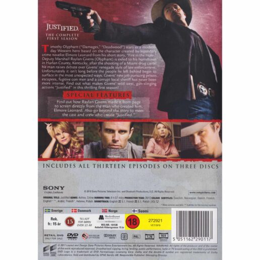 Justified The Complete First Season DVD (Begagnad)