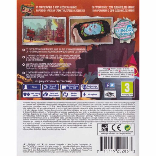 Tearaway Playstation PS Vita Nordic (Begagnad)