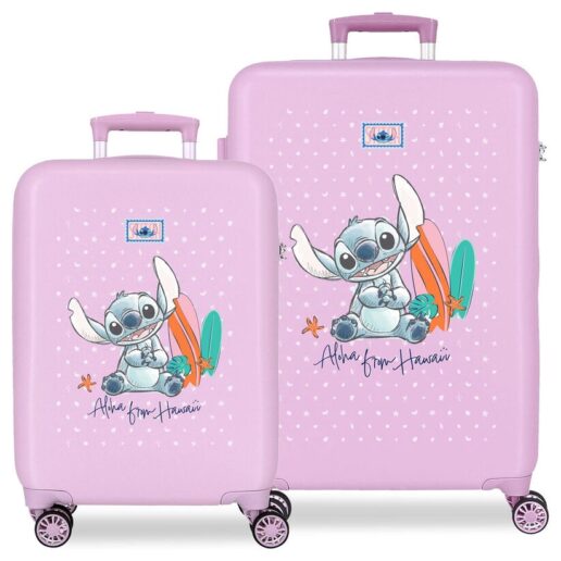 Disney Stitch From Hawai ABS 2-piece trolley suitcase set 55/65cm