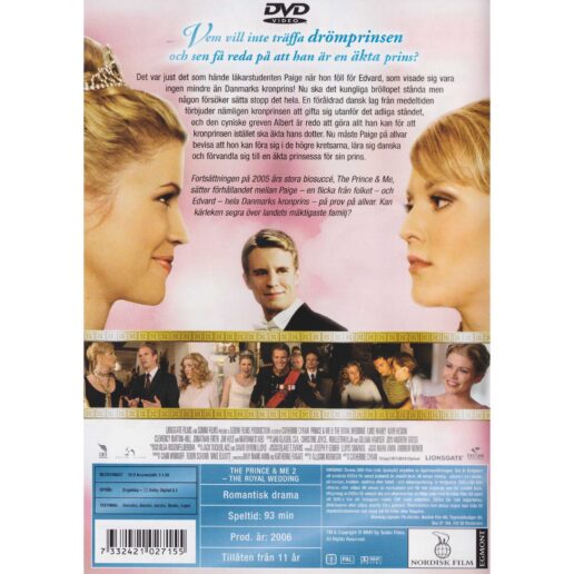 Prinsen & Jag 2 Det kungliga bröllopet DVD (Begagnad)
