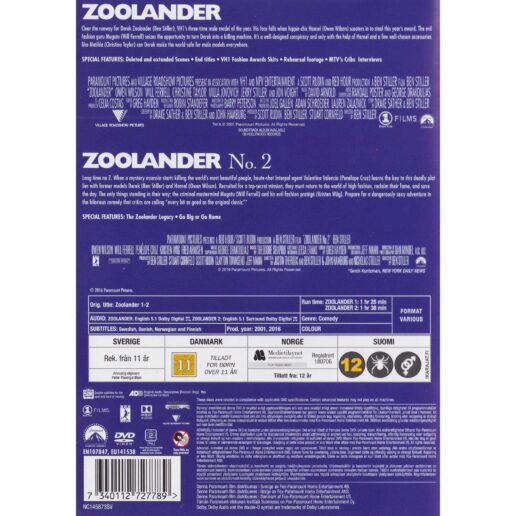 Zoolander Two Movie Collection DVD (Begagnad)