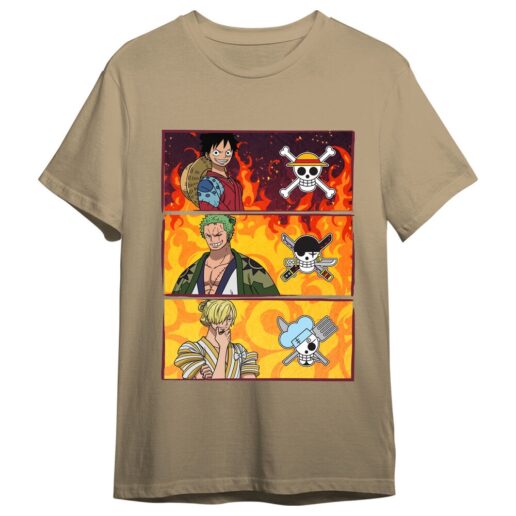 One Piece Monkey D. Luffy, Roronoa Zoro & Sanji adult t-shirt
