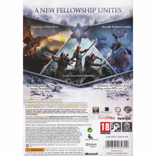 The Lord of the Rings War in the North Xbox 360 (Begagnad)